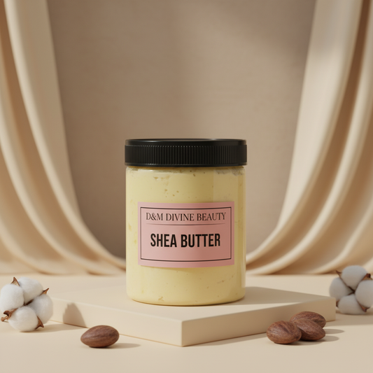 D&M Divine Beauty Shea Butter with refined background