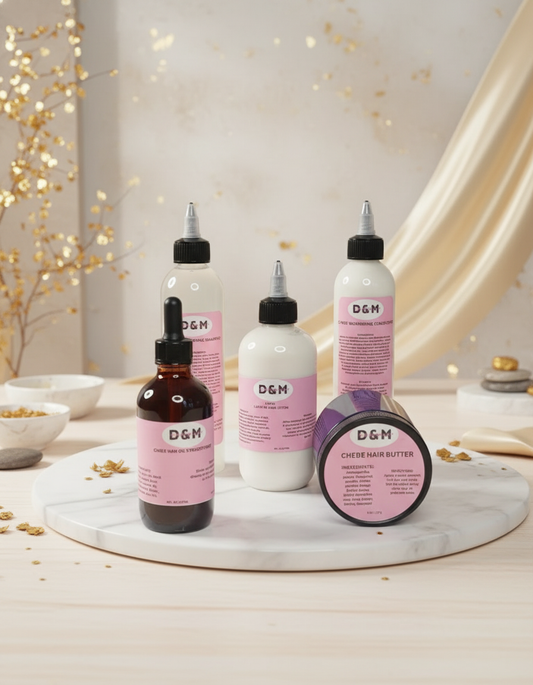 Refined Chebe Hair Care Collection Background