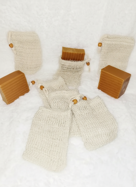 Refined Exfoliating Soap Pouch Background