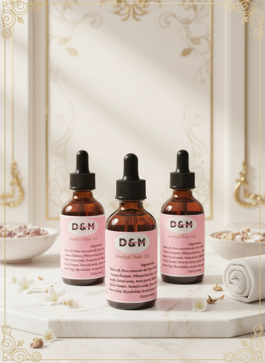 Refined Herbal Hair Oil Background