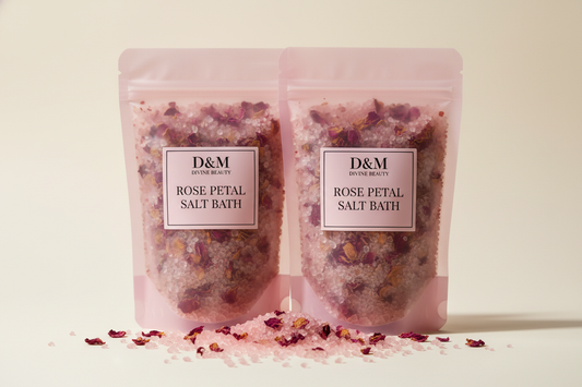 Two Rose Petal Salt Bath Packages with D&M Divine Beauty